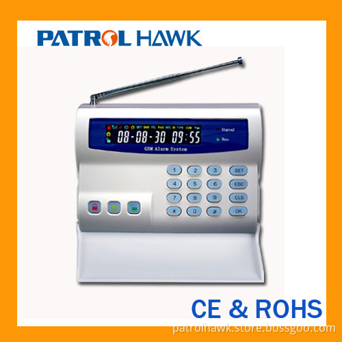 Intelligent GSM wireless home alarm with LCD and display